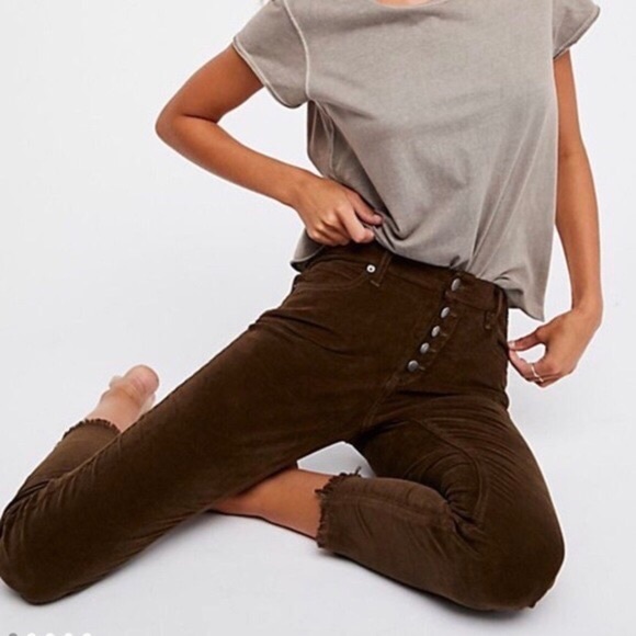 Free People Corduroy Skinny Jeans - Picture 2 of 13